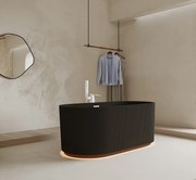 Cada acril freestanding Calliope LED, iluminare LED, Negru, 150x75x59 cm, 5020