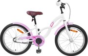 vidaXL Bicicletă pentru Copii 18 Inci pentru 5-7 ani Alb