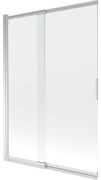 Mexen Fox ecran de cadă cu 2 panouri glisante 120 x 150 cm, transparent, crom - 891-120-002-01-00