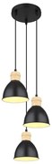 Lustra cu 3 pendule design industrial WIHO negru