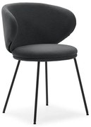 Set de scaune de sufragerie gri închis 2 buc. tapițat Rush – Marckeric