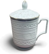 Cana din Portelan fosfatic cu infuzor metalic, FLOWERS, 350 ml