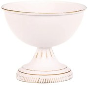 Calyx metalic pentru aranjamente florale, alb, 13 x 13 x 11 cm