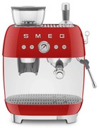 SMEG 50's Retro Style EGF03 Cafetieră cu pârghie cu râșniță de cafea 2 căni roșu - Smeg