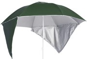 vidaXL Umbrelă soare de plajă cu pereți laterali, verde, 215 cm