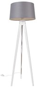 Trepied modern alb cu abajur din in gri închis 45 cm - Tripod Classic