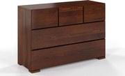Comodă lemn masiv TerraCraft Pin 3+2 Sertare, 120 × 45 × 81 cm - Natural