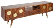 Comoda TV din lemn de salcam Mystic Living 140cm