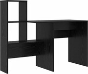 vidaXL Birou cu raft Stejar Negru 131,5 x 50 x 106,5 cm Lemn compozit