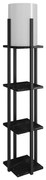 Lampadar cu rafturi NORA 1xE27/40W/230V negru