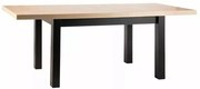 Masa extensibila Presto stejar artizan/negru L140-218 cm