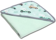 Prosop bebe din bumbac cu gluga 90x90 cm Kidizi Husty Rabbit, potrivit de la nastere pana la 2 ani