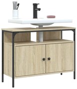 vidaXL Dulap chiuvetă baie, stejar sonoma, 80x30x60 cm, lemn prelucrat