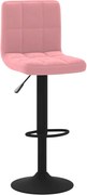 vidaXL Scaun de bar, roz, catifea