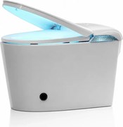 Smart WC 622 – Vas de Toaletă Inteligent cu Deschidere Automată, Spălare Automată, Uscare cu Aer Cald, Dezinfectare UV, Încălzire Colac, Telecomandă, Ecran LED, Ceramica, Alb