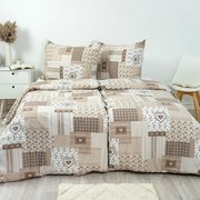 Stanex Lenjerie de pat creponată Pečvork bej, 140 x 200 cm, 70 x 90 cm