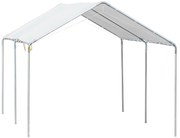 Outsunny Prelată Auto Rezistentă la Apă cu Kit de Ancorare, 5.95x2.9x2.6m, Albă | Aosom Romania