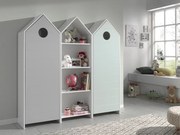 Set 3 Dulapuri pentru Copii Căsuță, Verde Mentă și Gri, (MDF) – CASAMI – Vipack
