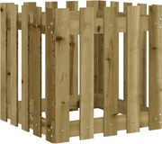 vidaXL Jardinieră grădină design gard 50x50x50cm lemn de pin impregnat