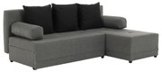 Coltar extensibil MEXX dreapta gri-negru, 203/140/75 cm