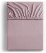Cearceaf roz prăfuit din jerseu cu elastic 180x200 cm Amber – Restilo