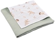 Paturica de vara din muselina dubla 110x75 cm Kidizi Birdy, bumbac 100%