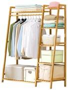 Organizator practic de dulapuri Vinet, bambus, 110x 40 x 140 cm