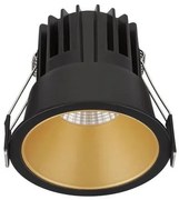 Spot LED incastrabil tavan fals / plafon LUELA 3000K negru/auriu