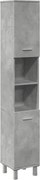 vidaXL Dulap de baie, gri beton, 30 x 30 x 179 cm, PAL
