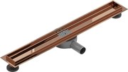 Mexen Flat 360° corp scurgere liniar rotativ 60 cm, aur roz - 1640060