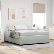 vidaXL Cadru de pat cu saltea Gri deschis 180 x 200 cm Catifea