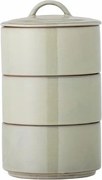 Borcan verde cu capac din ceramică galzurata, "Ebba"