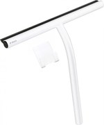 Racleta de apa, cu agatator, pentru cabine de dus, alb, Deante Silia Alb