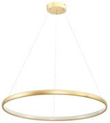 Lustra LED design modern circular CARLO auriu, diametru 80cm