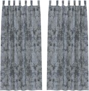 vidaXL Cortine din catifea 2 pcs Gri argintie 225 x 140 cm Catifea