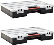 vidaXL Cutii sortare 2 buc. separatoare reglabile 460x325x80mm plastic