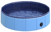 Piscina pentru Animale Domestice PawHut Pliabila, PVC, Albastra Ø80x20cm | Aosom Romania