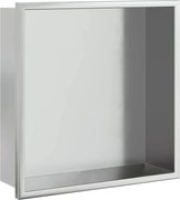 vidaXL Nișă de duș, argintiu periat, 32x32x9 cm, oțel inoxidabil