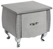 Noptiera eleganta, tapitata cu catifea gri argintiu, Extravagancia A-39357 VC