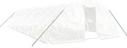 vidaXL Seră cu cadru din oțel, alb, 60 m², 12x5x2,3 m