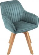 Set de 2 scaune pivotante Livorno catifea petrol