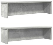 vidaXL Rafturi de bucătărie stivuibile 2 buc Beton Gri 60x15x16 cm