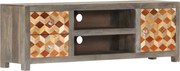 vidaXL Comodă TV, gri, 120 x 30 x 40 cm, lemn masiv de mango