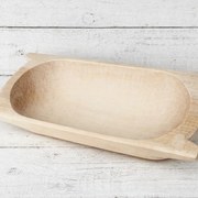 Covata din lemn pentru aluat, cioplita manual ,   model traditional