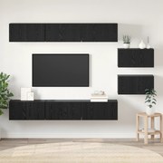 vidaXL Set comodă TV 8 pcs Stejar negru 60 x 30 x 30 cm Lemn compozit