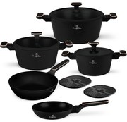 BerlingerHaus Set de vase cu suprafață din titan Black Rose, 10 piese