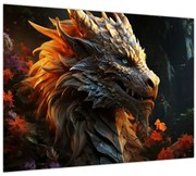 Tablou pe sticlă - Dragon (70x50 cm)