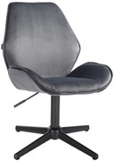 HR350CROSS Scaun Grafit din Catifea Bază Neagră
