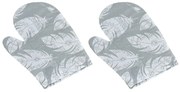 Mănușă de bucătărie Bellatex Pene gri, 28 x 18 cm, 2 buc