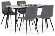 Set de masă din ceramică sinterizată și metal, 5piese, gri